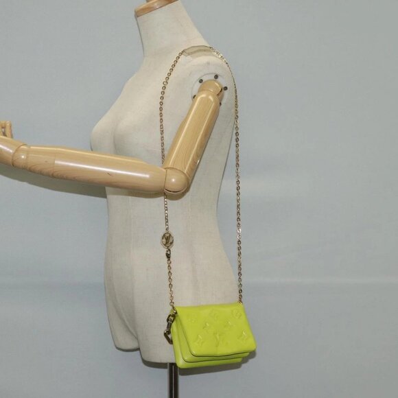 LOUIS VUITTON Monogram Emboss Coussin Belt Bag Bag Leather 2way LV Auth 121504SM - Picture 14 of 16